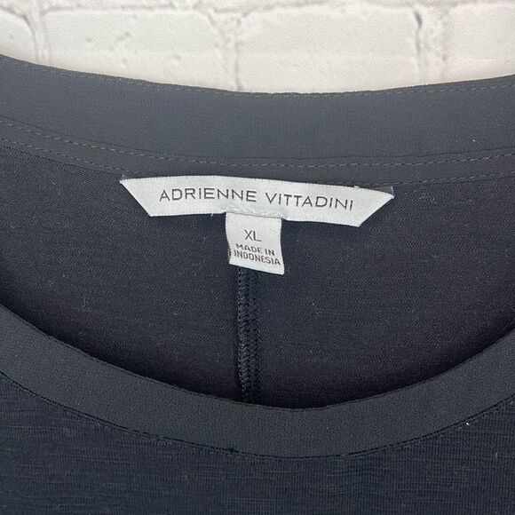 Adrienne Vittadini Black Tank with Sheer Back Hem Size XL - Picture 2 of 6